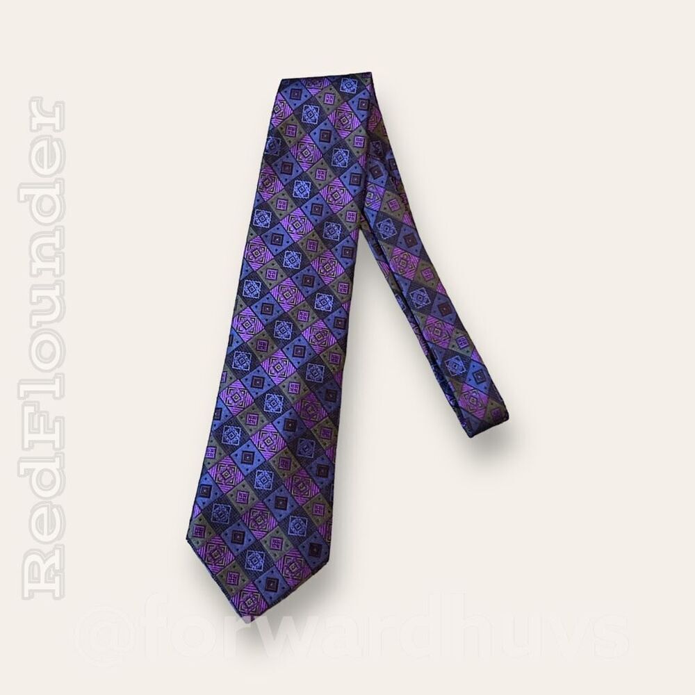 Karl Lagerfeld Art Deco Style Necktie - Vintage Geometric Design